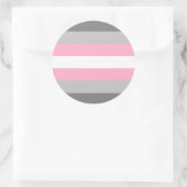 Sticker Rond Drapeau de la Fierté de démigirl (Sac)