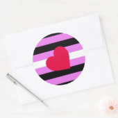 Sticker Rond Drapeau de la Fierté de fille en cuir (Enveloppe)