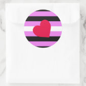 Sticker Rond Drapeau de la Fierté de fille en cuir (Sac)