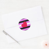 Sticker Rond Drapeau de la Fierté de fille en cuir (Enveloppe)