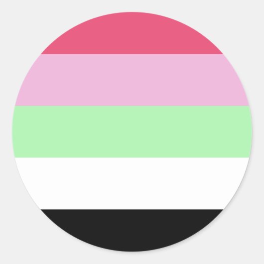Sticker Rond Drapeau de la fierté de récipromantic (Devant)