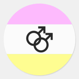 Sticker Rond Drapeau de la fierté de Twink