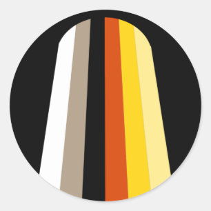 Sticker Rond Drapeau de la Fierté des cheveux longs