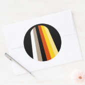 Sticker Rond Drapeau de la Fierté des cheveux longs (Enveloppe)