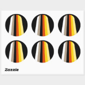 Sticker Rond Drapeau de la Fierté des cheveux longs (Feuille)