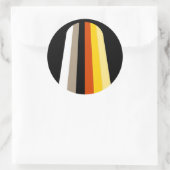 Sticker Rond Drapeau de la Fierté des cheveux longs (Sac)