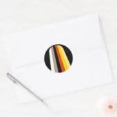 Sticker Rond Drapeau de la Fierté des cheveux longs (Enveloppe)