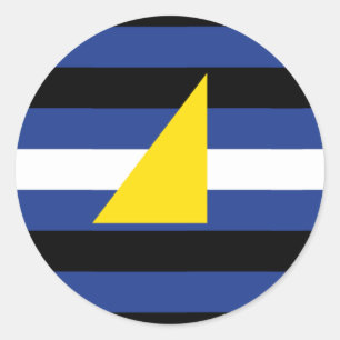 Sticker Rond Drapeau de la Fierté des sports nautiques