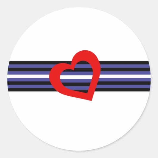 Sticker Rond Drapeau de la Fierté en cuir (Devant)