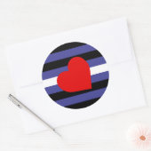 Sticker Rond Drapeau de la Fierté en cuir (Enveloppe)