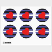 Sticker Rond Drapeau de la Fierté en cuir (Feuille)