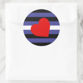 Sticker Rond Drapeau de la Fierté en cuir (Sac)