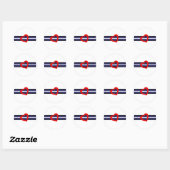Sticker Rond Drapeau de la Fierté en cuir (Feuille)