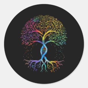 Sticker Rond Drapeau de la fierté gay arc-en-ciel de la vie arb