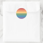 Sticker Rond Drapeau de la fierté gay rond heathered (Sac)