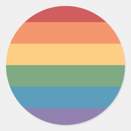 Sticker Rond Drapeau de la fierté gay rond heathered (Devant)
