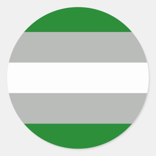 Sticker Rond Drapeau de la fierté grise romantique (Devant)
