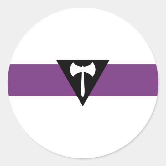 Sticker Rond Drapeau de la fierté lesbienne (Devant)