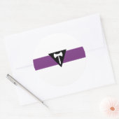 Sticker Rond Drapeau de la fierté lesbienne (Enveloppe)