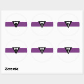 Sticker Rond Drapeau de la fierté lesbienne (Feuille)