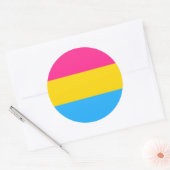 Sticker Rond Drapeau de la fierté Pansexual (Enveloppe)