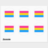 Sticker Rond Drapeau de la fierté Pansexual (Feuille)