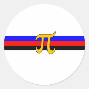 Sticker Rond Drapeau de la Fierté polyamérale