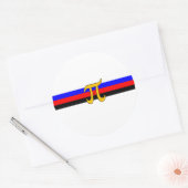 Sticker Rond Drapeau de la Fierté polyamérale (Enveloppe)