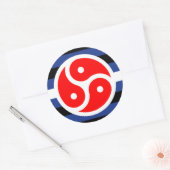 Sticker Rond Drapeau de la Fierté Pratique en Cuir (Enveloppe)