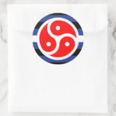 Sticker Rond Drapeau de la Fierté Pratique en Cuir (Sac)