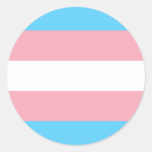 Sticker Rond Drapeau de la fierté transgenre - LGBT Transarc-en (Devant)