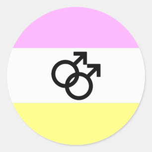 Sticker Rond Drapeau de la Fierté Twink