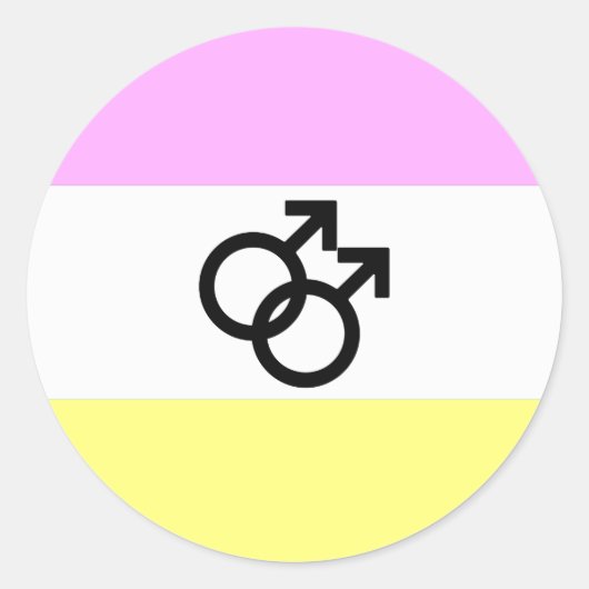Sticker Rond Drapeau de la Fierté Twink (Devant)