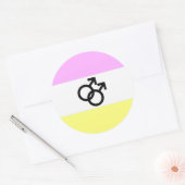 Sticker Rond Drapeau de la Fierté Twink (Enveloppe)