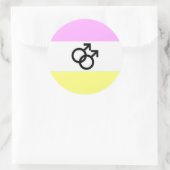 Sticker Rond Drapeau de la Fierté Twink (Sac)