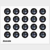 Sticker Rond Drapeau de la Finlande (Feuille)