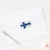 Sticker Rond Drapeau de la Finlande (Enveloppe)