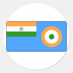 Sticker Rond Drapeau de la Force aérienne indienne