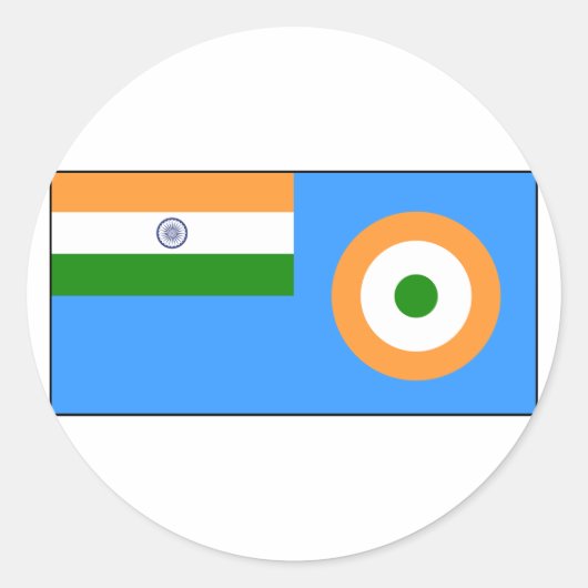 Sticker Rond Drapeau de la Force aérienne indienne (Devant)