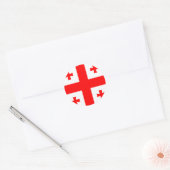 Sticker Rond Drapeau de la Géorgie (Enveloppe)