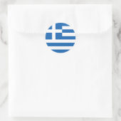 Sticker Rond Drapeau de la Grèce (Sac)