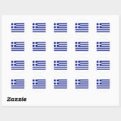 Sticker Rond Drapeau de la Grèce (Feuille)