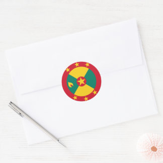 Sticker Rond Drapeau de la Grenade