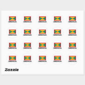 Sticker Rond Drapeau de la Grenade (Feuille)