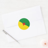 Sticker Rond Drapeau de la Guyane (Enveloppe)