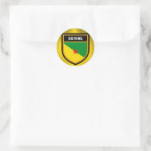 Sticker Rond Drapeau de la Guyane (Sac)