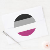 Sticker Rond Drapeau de la Gynephilia Pride (Enveloppe)