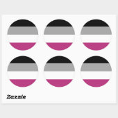 Sticker Rond Drapeau de la Gynephilia Pride (Feuille)