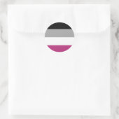 Sticker Rond Drapeau de la Gynephilia Pride (Sac)