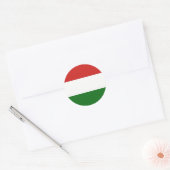 Sticker Rond drapeau de la Hongrie (Enveloppe)